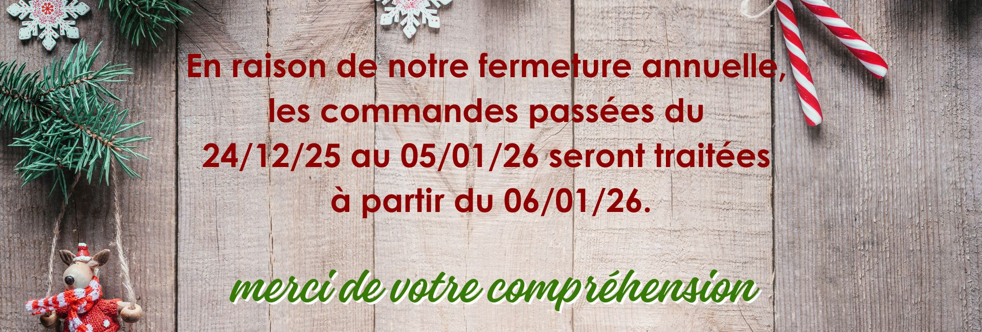 fermeture de fin d'année