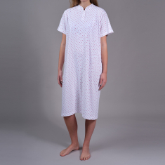 Chemise de nuit manches courtes ouverture dos