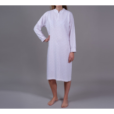 Chemise de nuit manches longues ouverture dos