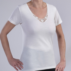Maillot de corps Femme Manches Courtes Double Face