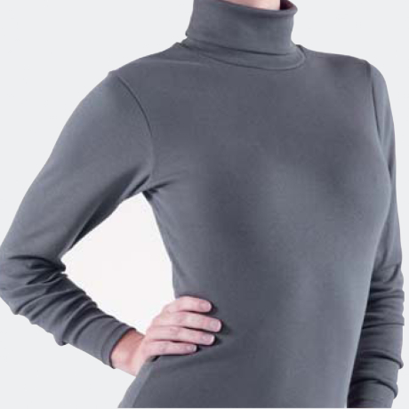 Col Roulé gris chiné 14