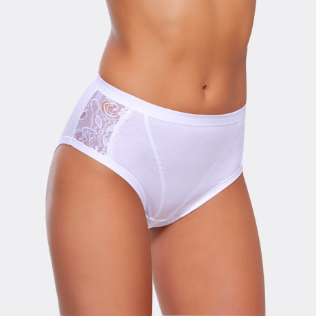 Culotte midi dentelles côtés Blanc 00