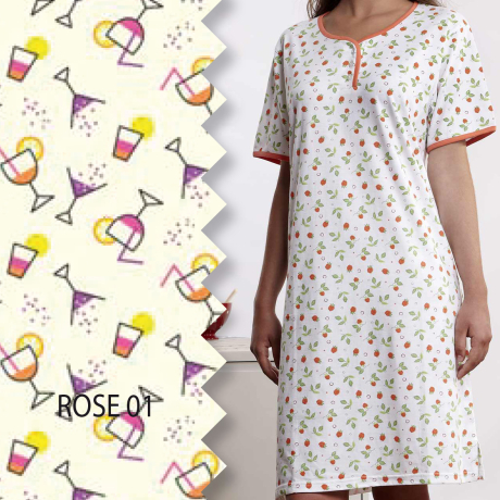 Liquette de nuit Femme playa rose 01