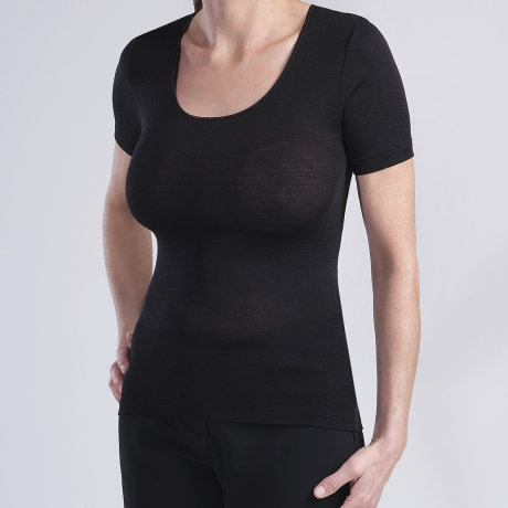 Maillot de corps Femme Manches Courtes Noir 03