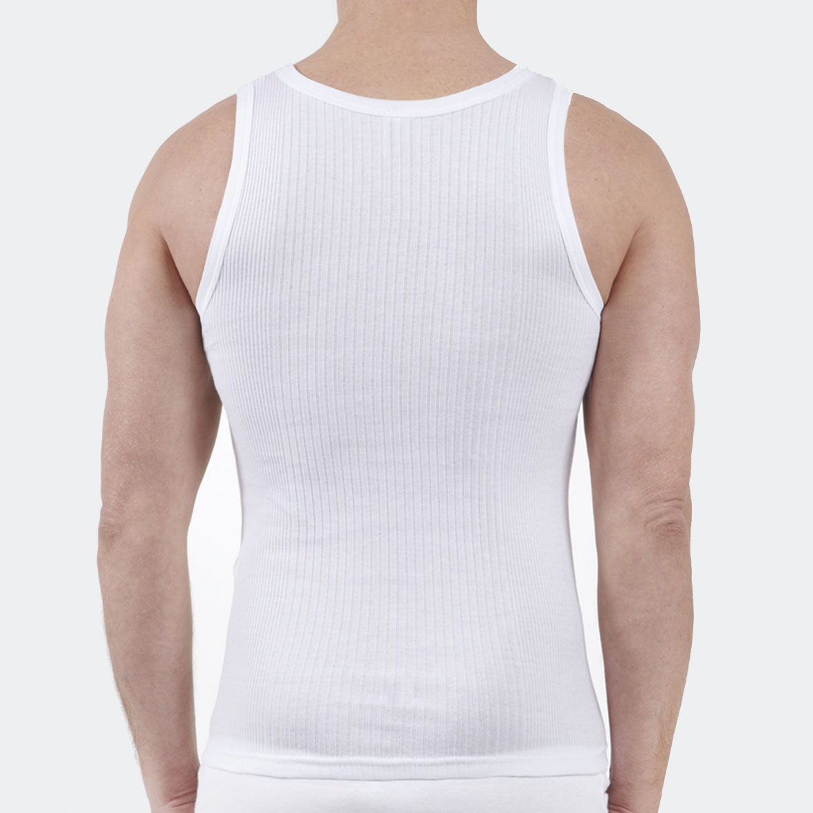 Débardeur Homme Coton - Marcel Sans Manches - Blanc - Pour Sport, Musculation, Running - Sous-vêtement Ou Tee-shirt