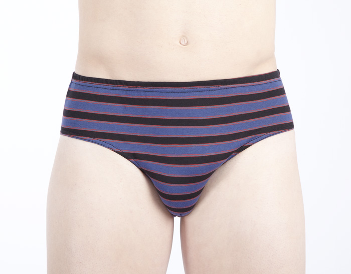 lot de 2 slips taille basse slips fermés rayés, SousVêtements Homme