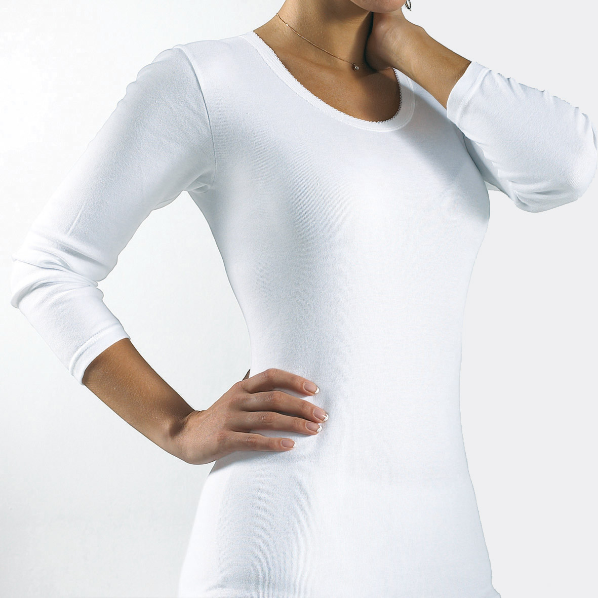 Maillot de corps Femme Manches Longues Classique, SousVêtements Femme